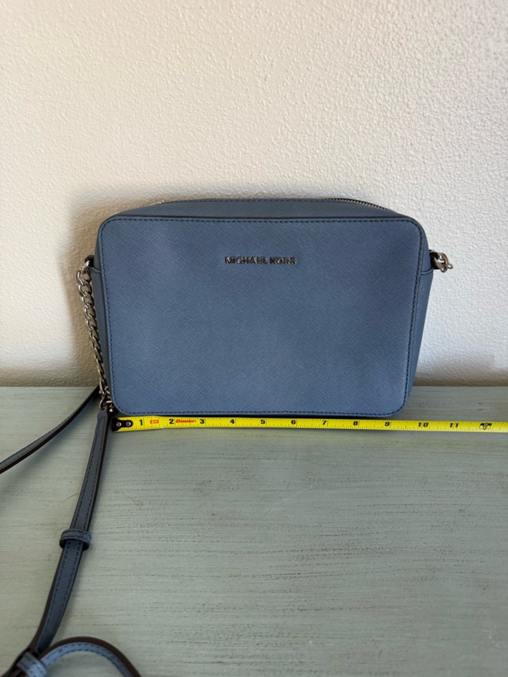 Michael Kors Slate Blue Saffiano Crossbody Bag